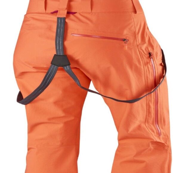 Haglof Snowpants‎ womans medium pfos/pfoa free suspenders orange - Picture 2 of 12